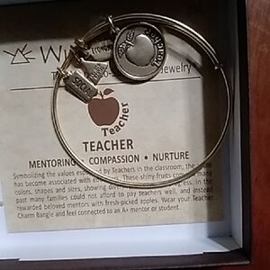Gold-Tone Teacher Charm Bracelet